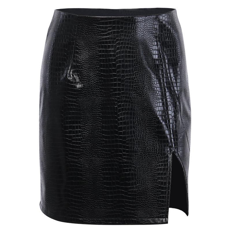 Reptilian High-Waisted Bodycon Skirt