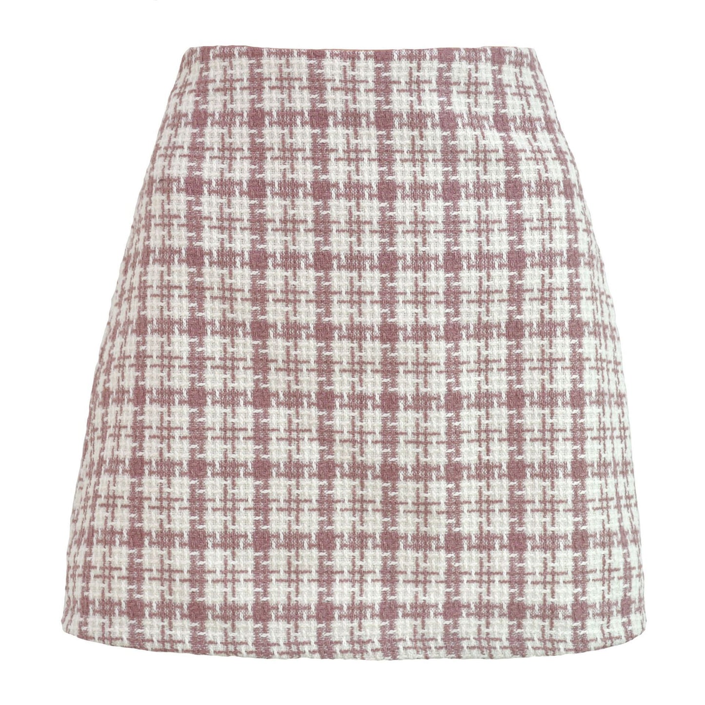 A-line Plaid High-Waisted Mini Skirt