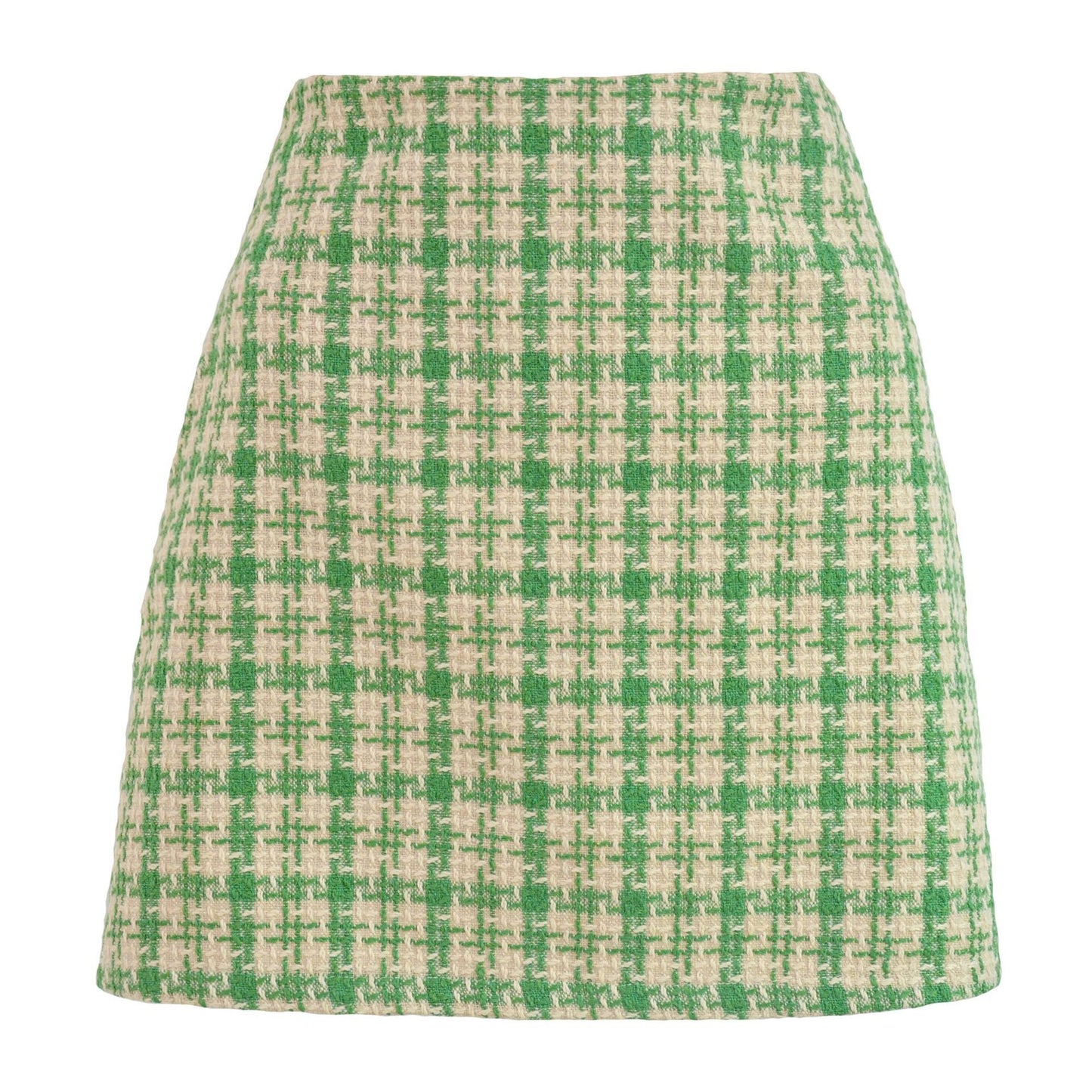 A-line Plaid High-Waisted Mini Skirt