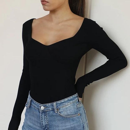 Long Sleeve Knitted Bodysuit