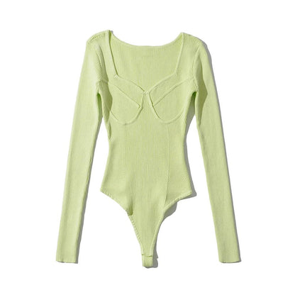 Long Sleeve Knitted Bodysuit