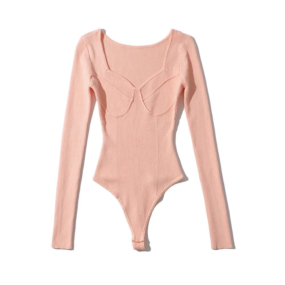 Long Sleeve Knitted Bodysuit