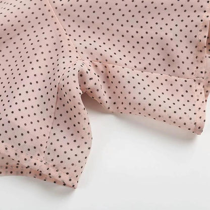 Pink Polka-Dot Romper