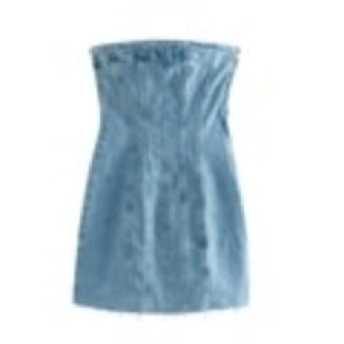 Denim Sheath Mini-Dress