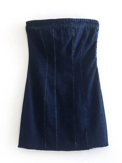 Denim Sheath Mini-Dress