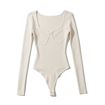 Long Sleeve Knitted Bodysuit