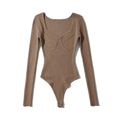 Long Sleeve Knitted Bodysuit