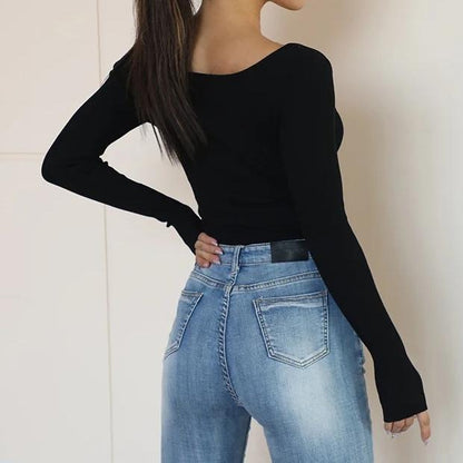 Long Sleeve Knitted Bodysuit